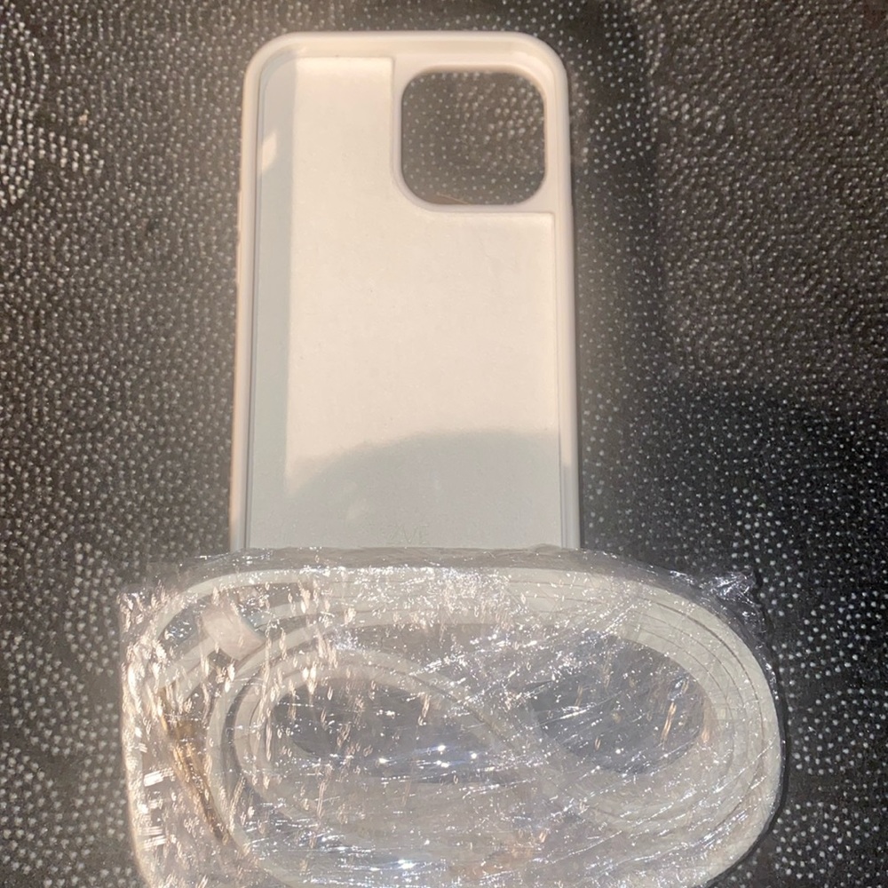 NWOT fashion iPhone case with adjustable crossbody strap. Cream with gold zipper - Picture 2 of 5